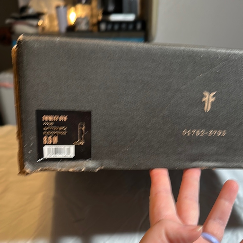 Frye Black Shoe Box with Gold Logo